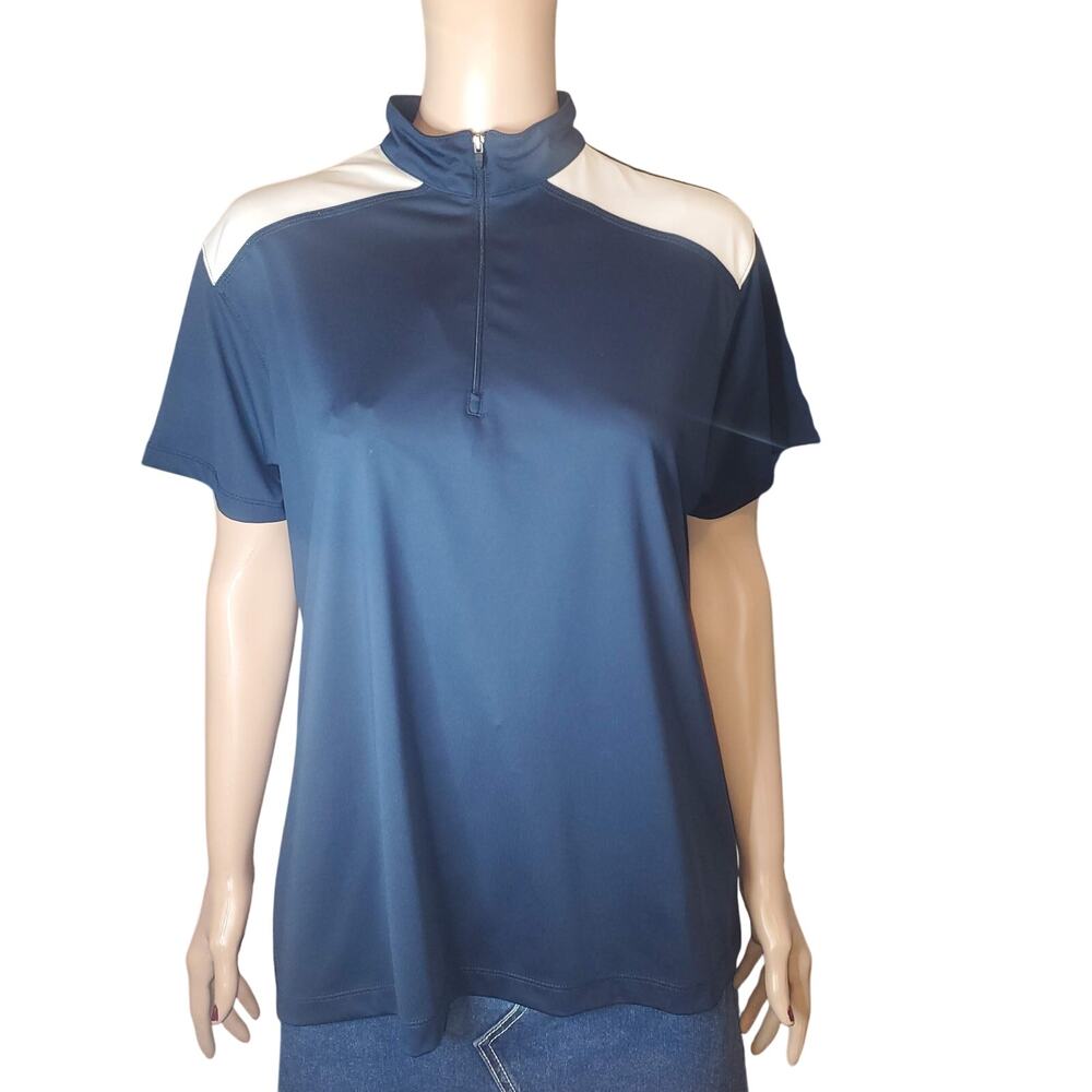 Page & Tuttle Cool Swing Golf 1/4 Zip Shirt XL Blue